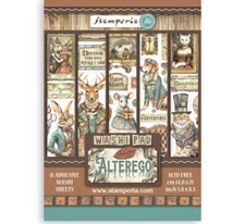 Stamperia ALTEREGO Adhesive Washi Pad A5 - 8 sheets Mixed Media Journal SBW12
