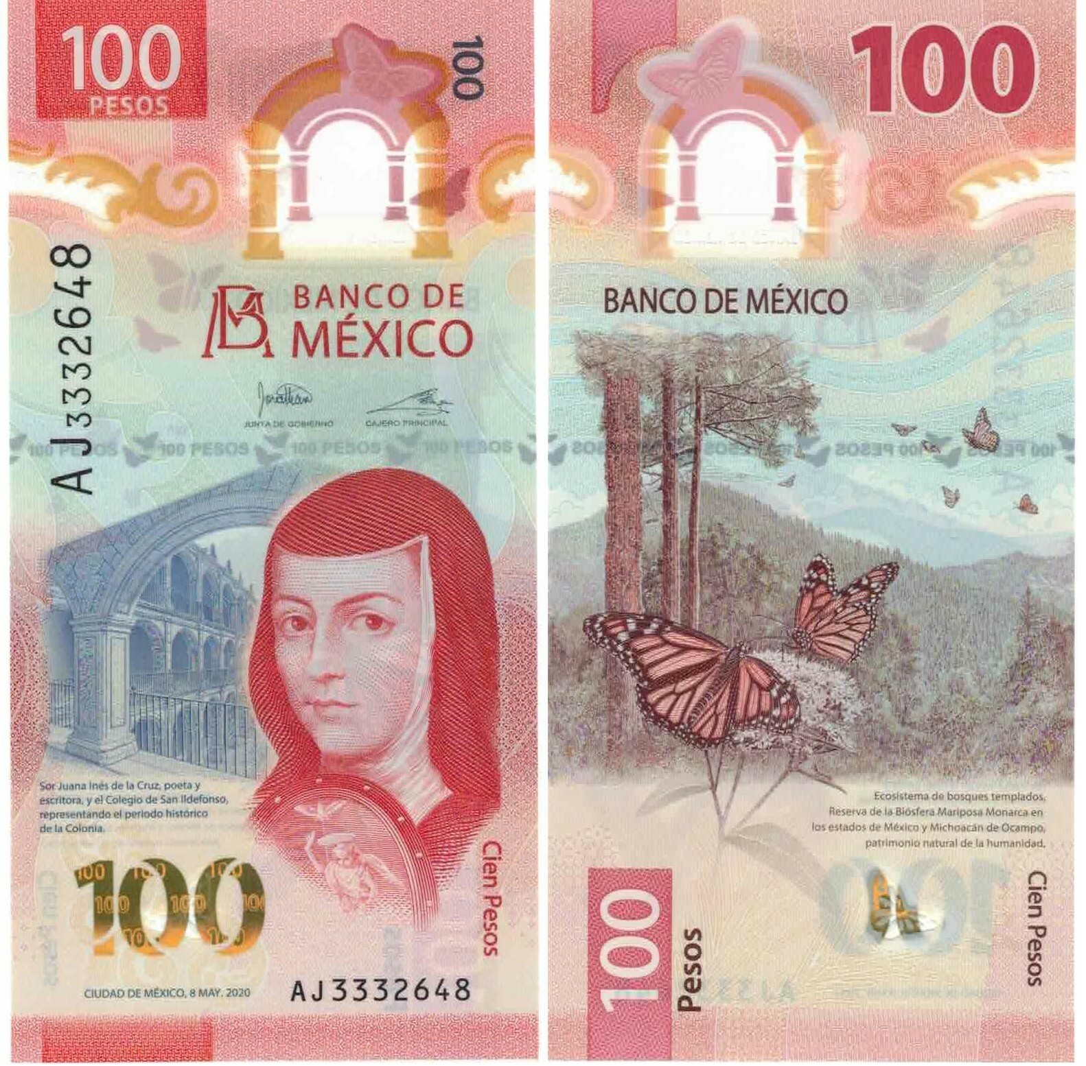 100 en pesos mexicanos