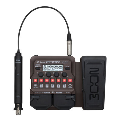 Zoom A1X Four Multieffektprozessor für Akustikinstrument Gitarre Trompete