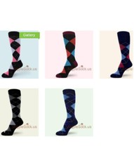 mainly BLACK Argyle Men's Groomsmen's Prom Dress Socks-non-brand, FREE SHIPPING