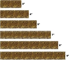 White Water Archery Tiger Animal Print 15pc Pack Arrow Wraps Choose Length Width