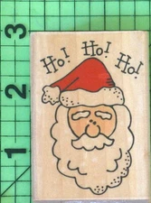 HO HO HO Santa Christmas rubber stamp by Westwater Enterprises 94-02-11668