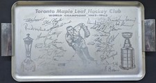 1962-63 Toronto Maple Leafs Stanley Cup Team Facsimile Signature Tray NHL Hockey