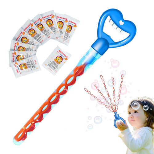 1pcs 40 Hole Heart Bubble Stick with Bubbles Refill Children's Bubble Wand Toy