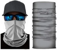 Solid Gray Balaclava Scarf Neck Fishing Hunting Shield Sun Gaiter Headwear Mask