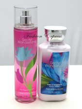 BATH  BODY WORKS SECRET WONDERLAND BODY MIST SPRAY  BODY LOTION FULL SIZE