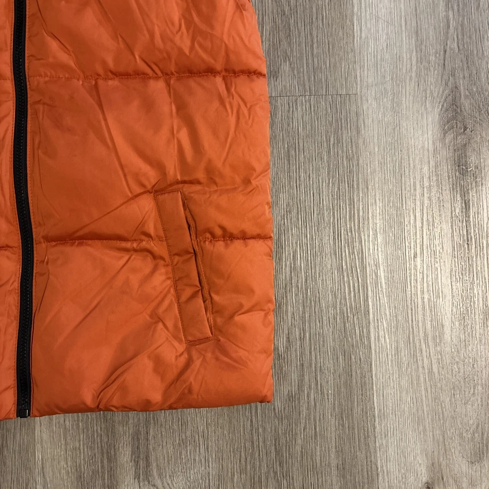 Old Navy Boys Puffer Zip Up Vest Orange Size 18 XXL - Image 3 of 4