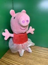 Peppa Pig TALKING Plush with Dress and Tutu Hard to Find 7" works