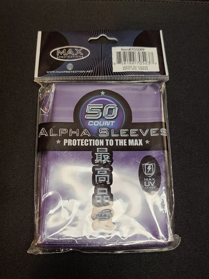 (1) (50) Pack Vintage Max Protection Purple Alpha Standard Size Sleeves #7050FP - Image 2 of 2