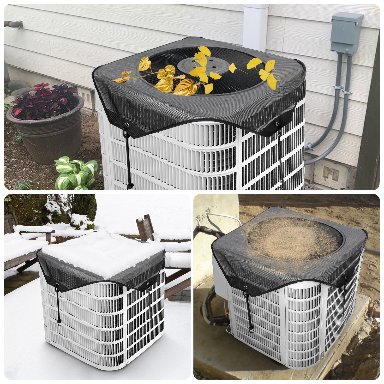 36x36" Outside Air conditioner Covers Mesh AC Unit Covers Top Universal Defender