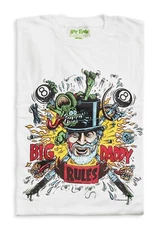 Men's Ed Roth Rat Fink Big Daddy Rules White Cotton T-Shirt M-3XL Front Logo
