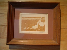 SHEILA GILLIGAN - Original Etching Of Duck Family - S & N - Framed - Nice
