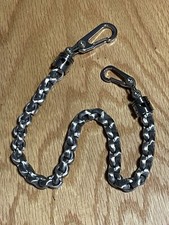 EDC Heavy D Biker Wallet Chain w/Titanium Ti Carabiners and Bike Links, 19-3/4  