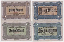 5 i 10 marek Banknoty Pieniądze awaryjne Miasto Landau 1918 (120293)