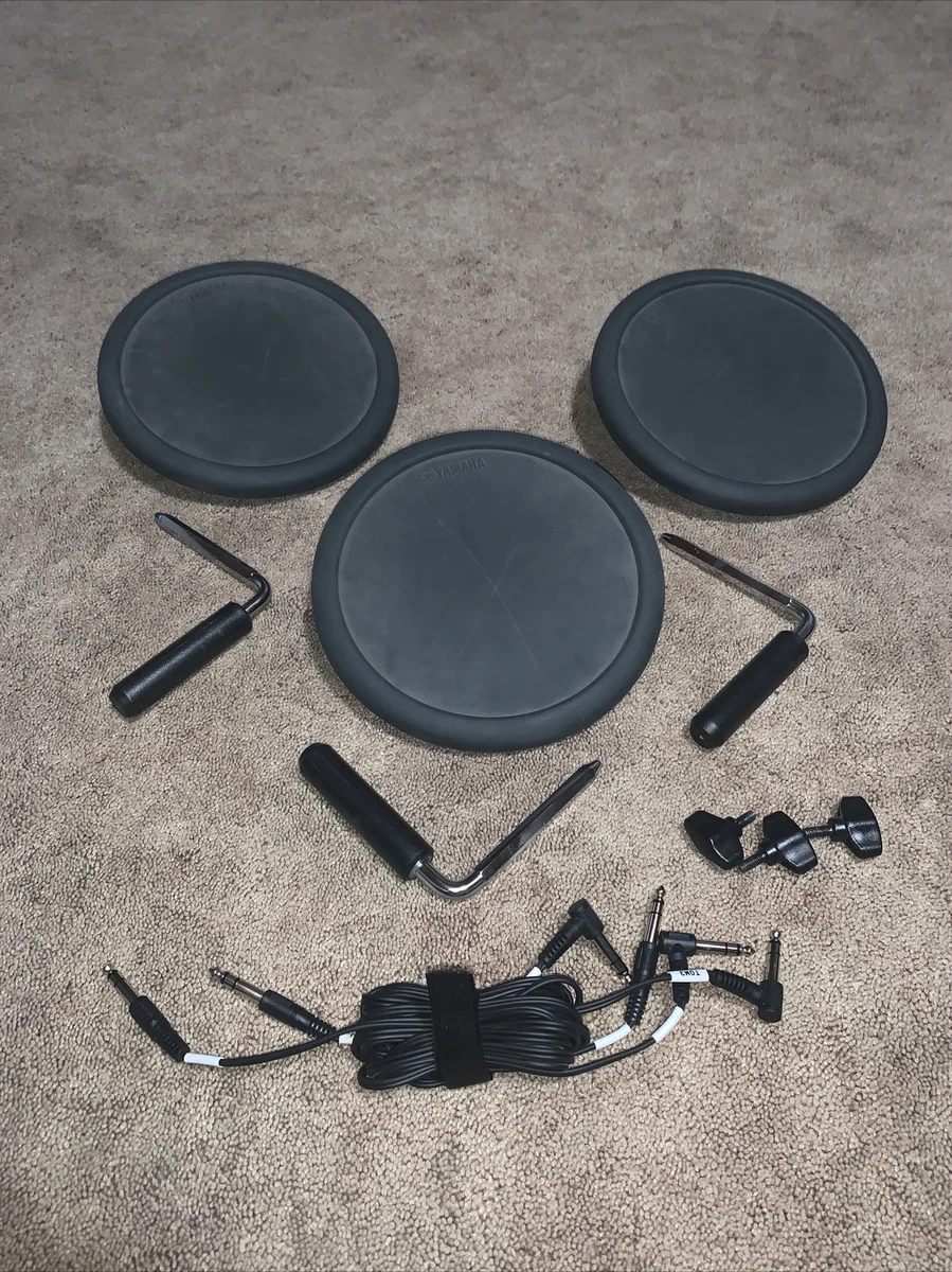 Three Yamaha TP 70 Drum Pads with Clamps and L Rods DTX TP70 65