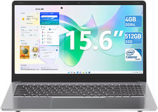 SGIN 15.6 Zoll Laptop 4GB RAM 512GB SSD Compu...