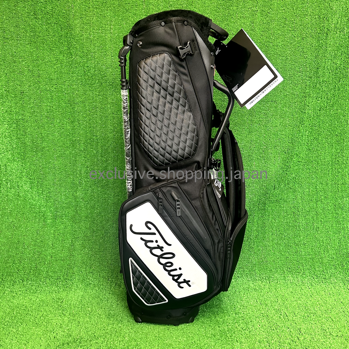 Titleist Premium Stand Bag Black White 9in 4way Divider Titleist Premium Stand Bag Black White 9in 4way Divider