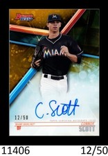 1-2018 BOWMAN'S BEST PROSPECTS GOLD REFRACTOR AUTO CONNOR SCOTT PIRATES 12/50