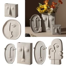 Ceramic Contemporary   Vase Female Abstract Head Vase Flower Arrangement