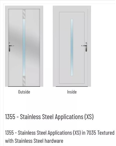 QUADRUPLE GLAZED FRONT DOOR ALUMINIUM GREY EXTERNAL METAL EXTERIOR NEW MODERN - Picture 20 of 24
