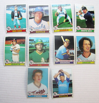 1979 Topps Baseball Card Lot of 10 Common Ken Brett Stanhouse Marty Pattin NICE