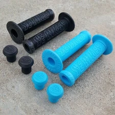SE RACING BIKES GRIPS FLANGED BLACK OR BLUE BMX BIKE BICYCLE GRIPS GT REDLINE
