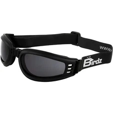 Birdz Eyewear Cardinal Folding Motorcycle Goggles Black Frame Smoke Lens