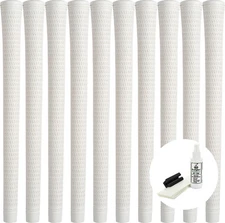 Star Sidewinder White Midsize Golf Grips Set of 10 w/ Grip Kit - Made in U.S.A.