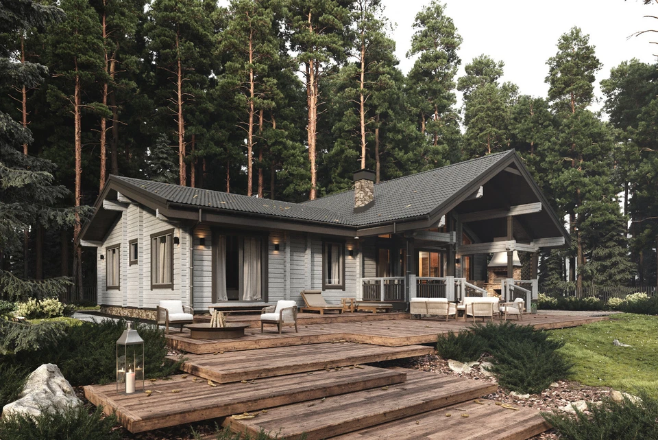 LUXURY PREFABRICATED LOG CABIN HOME KIT 3476 ft² / 323m² - DISCOUNT CARD 3% off - Image 2 of 4