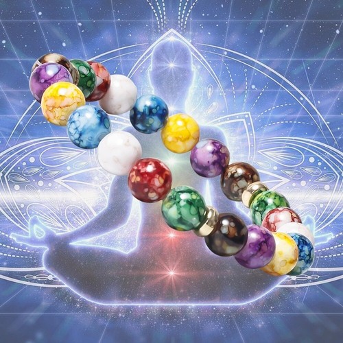 7 Chakra Beads Bracelet Natural Stone Yoga Reiki Healing Balance Bracelet Bangle - Picture 4 of 9