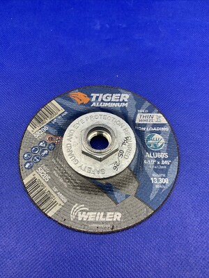  10X Tiger Aluminum Cutting Wheels Weiler 58206 CW-4.5 X .045X 5/8-11 ALU T27