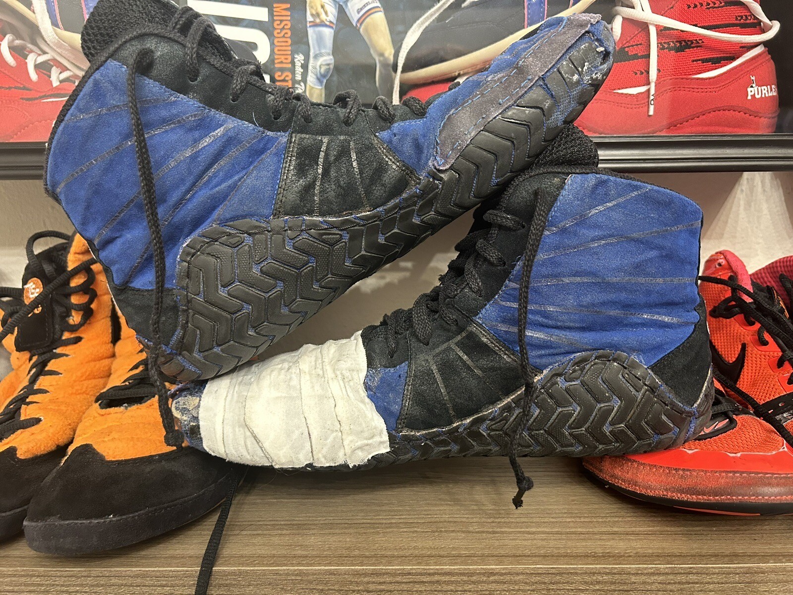 Blue Rulon Wrestling Shoe Size 11 Rare Men’s Asics eBay