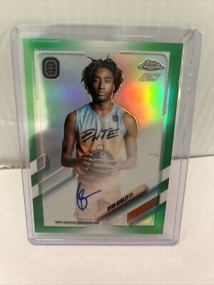 2021-22 TOPPS CHORME OTE OVERTIME GREEN REFRACTOR AUTO RYAN BEWLEY RC #5/75