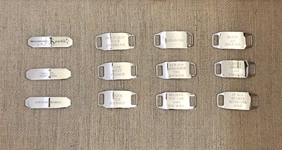  Origami Owl Silver Inscription Slider for Wrap Bracelet - NEW
