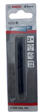 Image of 2 x Bosch HSS-R Drill bit.  4mm Metal 2-608-596-791