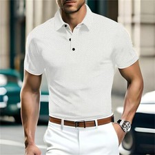 Men's Short Sleeve Slim Fit Polo Shirts Business Shirts Casual Golf Shirt