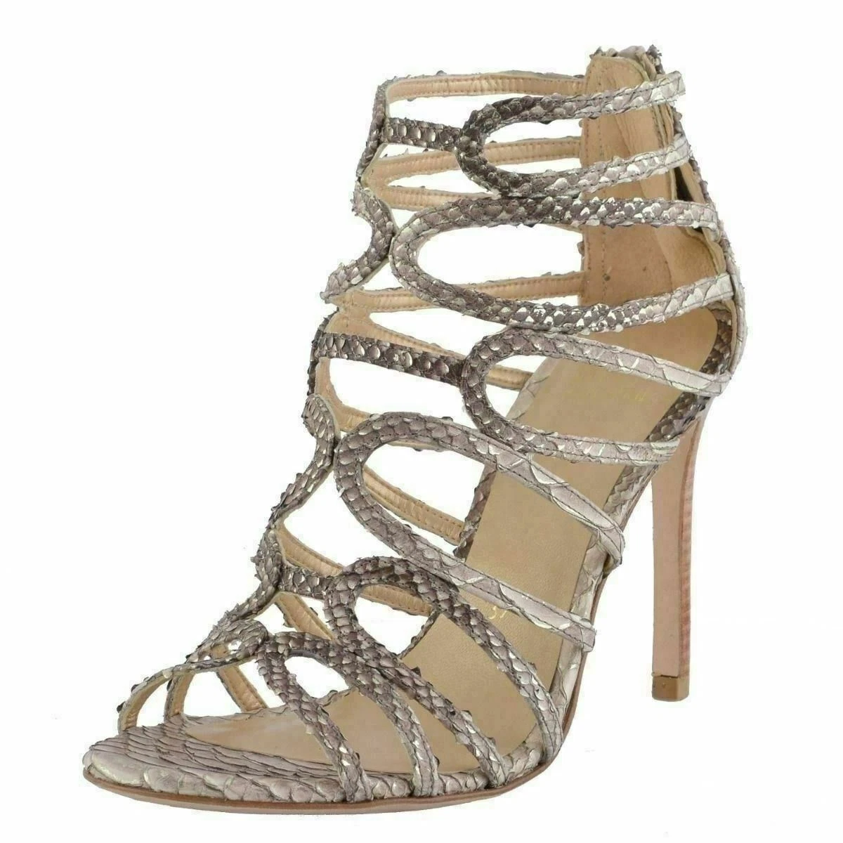 Stuart Weitzman Python Skin Leather High Heel Pumps Shoes US 7 IT 37