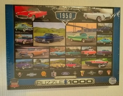 2015 Euro graphics 1000 Piece Puzzle American Cars Of The 1950's NEW And SEALED