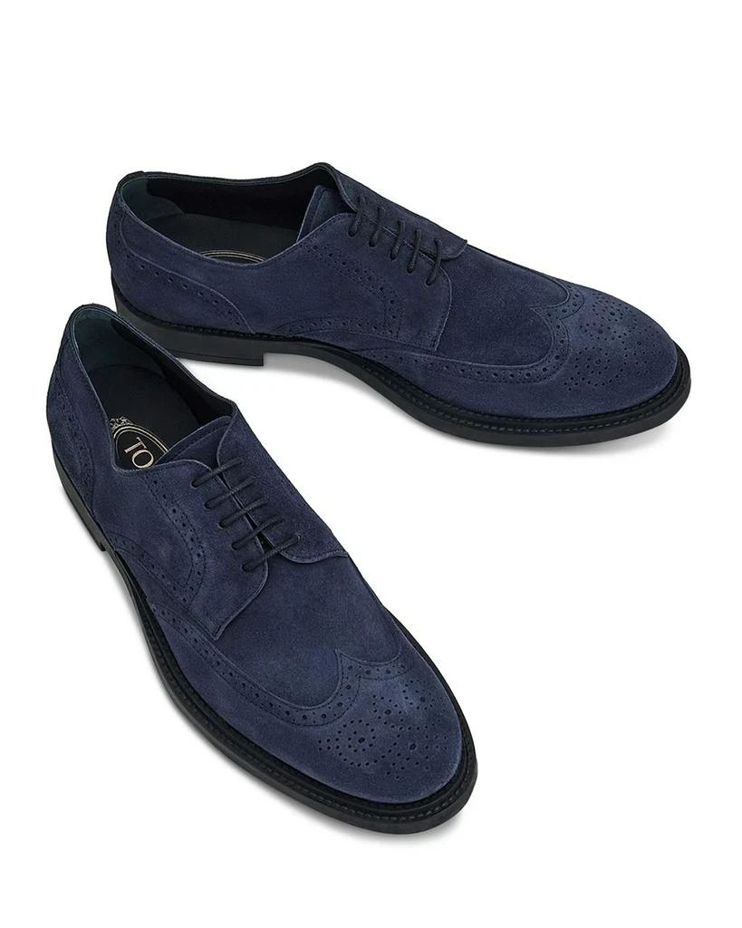 SAOLA Tod's Bucature Forma Wingtip Derby scarpa elegante uomo 10 5 12US blu stringata top