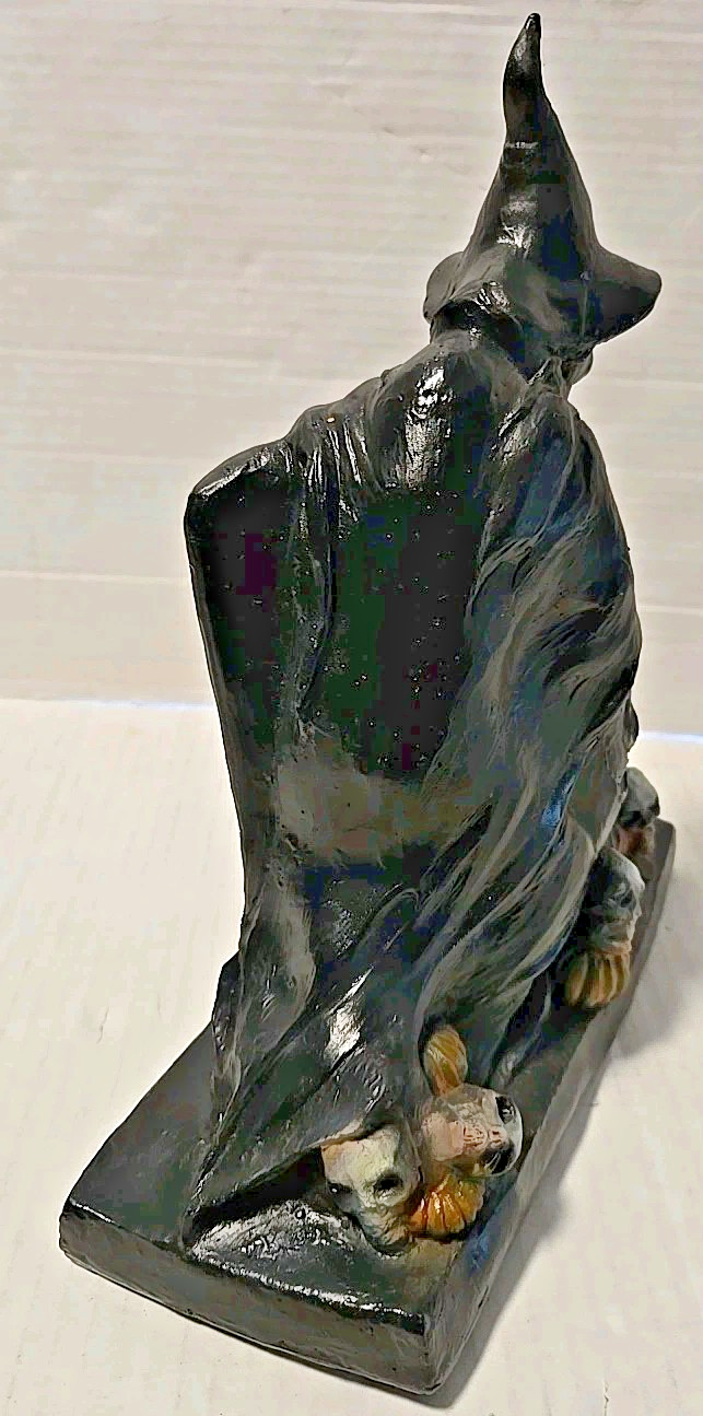 Vintage 1996 The Paper Magic Group Witch with Cauldron & Skulls Blowmold