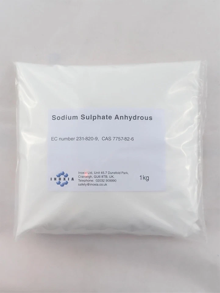 Poudre de sulfate de sodium anhydre, 1kg (Sulfate de sodium, sel de Glauber) - Photo 1/1