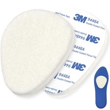 12-Pack Metatarsal Foot Pads for Pain Relief - 1/4  Thick, 1/4" White