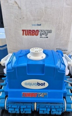 Aquabot Turbo T4RC Plus pool robot w/ power supply & buggy.  new open box