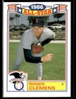 1987 Topps #21 Roger Clemens Glossy All-Stars Baseball Card 2002A