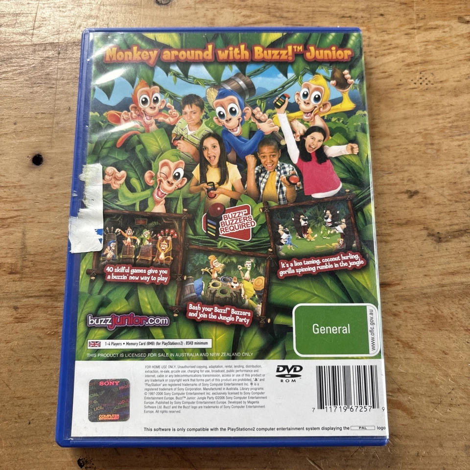 Buzz Junior Jungle Party PS2 PlayStation 2 Complete With Manual PAL Free Post - Image 2 of 4