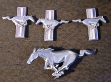 1960's Ford Mustang Emblems Lot Of 4