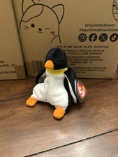 Ty Beanie Babies: Waddle The Penguin - New - With Tag Protector
