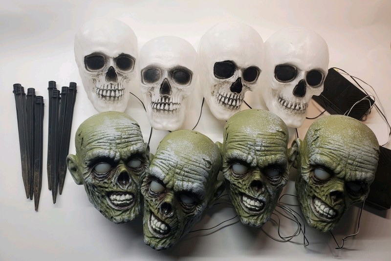 Halloween Home Accents Zombie Head Skull Halloween Lawn Decorations