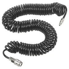 Air Line Hose Compressor Line Coiled 10m 6mm Heavy duty Hose Coiled Air  1/8 BSP