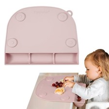 Upward Baby Silicone Placemats for Toddlers - Kids Placemats Wipeable Pink